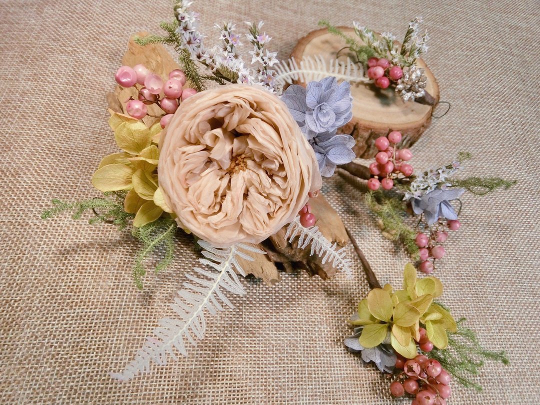 干燥花饰品【缤纷乐园】花饰 新秘饰品 干燥花发饰 新娘发饰 - 发饰 - 植物．花 
