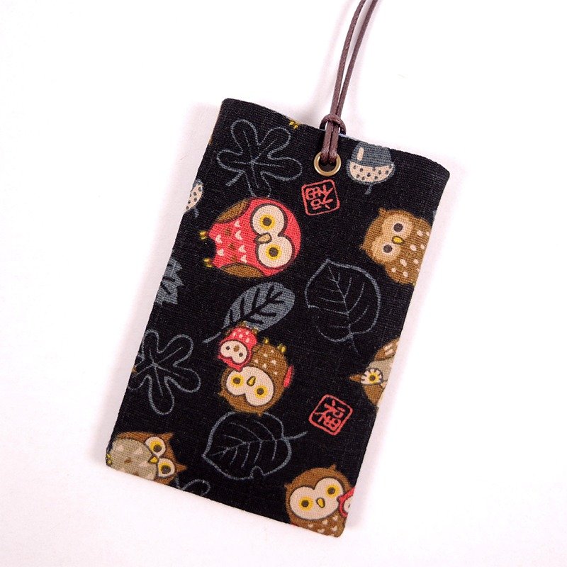 悠游卡 证件套 名片卡套 -猫头鹰(黑) - 证件套/卡套 - 棉．麻 咖啡色