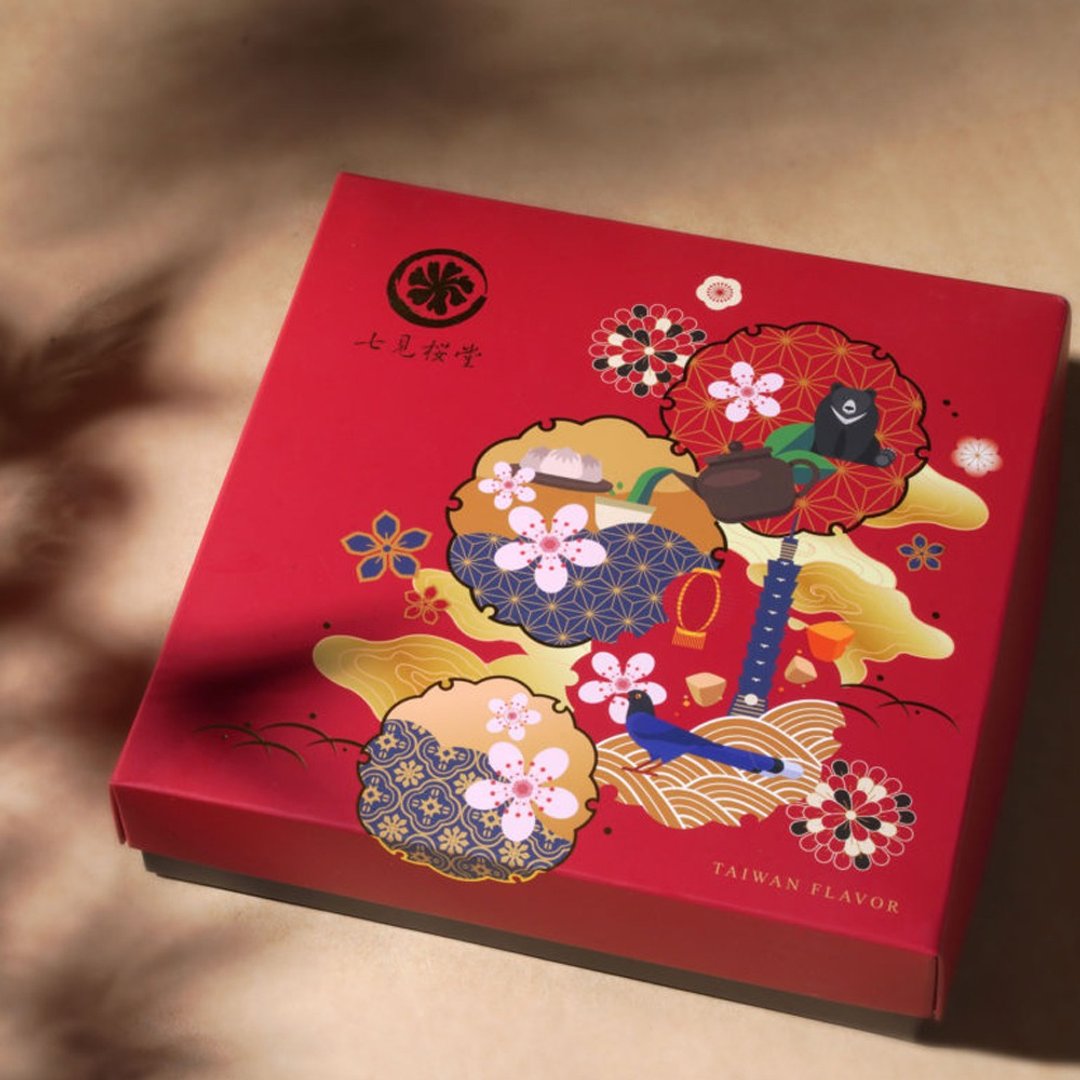 【七见樱堂】唐红手信 - 三明治饼礼盒 - 手工饼干 - 新鲜食材 