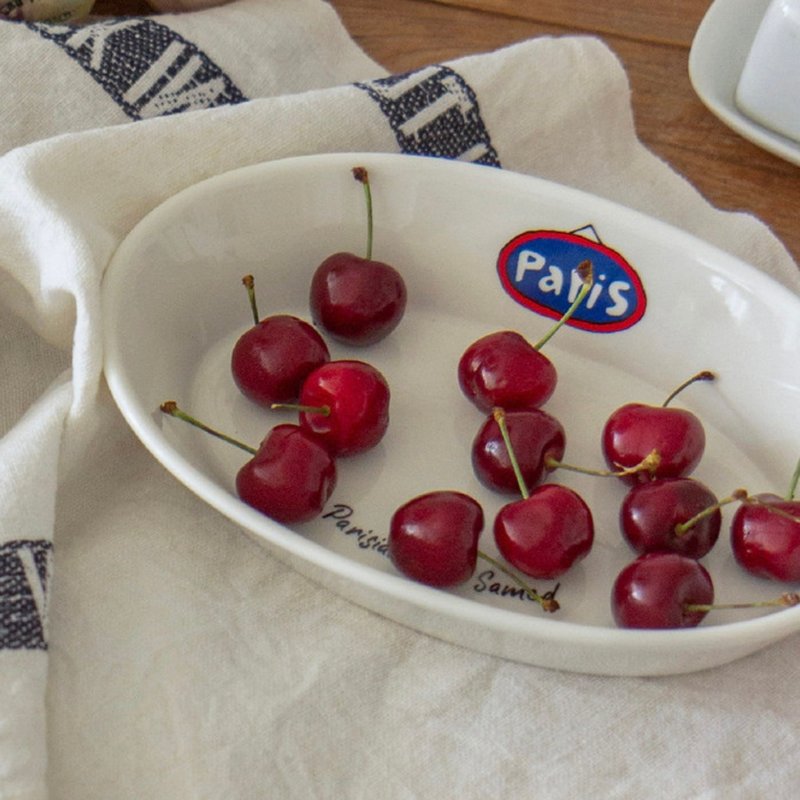 韩国Same.d | 法式风格深碟/盘子/质感餐具/下午茶杯盘/餐具 - 盘子/餐盘/盘架 - 陶 白色