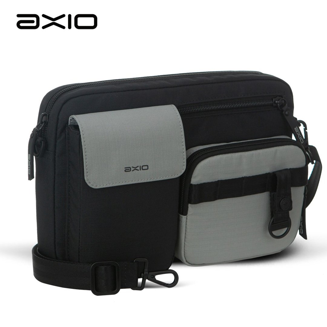 AXIO Outdoor Shoulder bag 休闲健行侧肩包(AOS-4)灰色 - 后背包/双肩包 - 其他人造纤维 