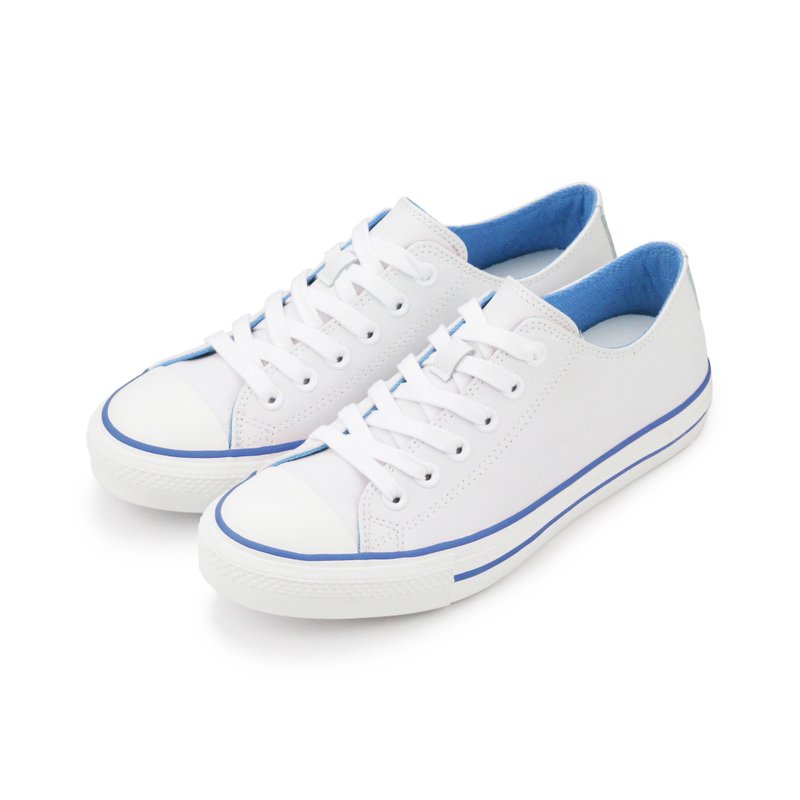 A8经典鞋款 - 进化版加硫鞋,不止经典,更要好穿<<小清新-blue>> - 女款休闲鞋 - 真皮 蓝色