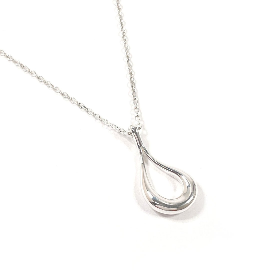 【日本直运．二手美品】TIFFANY&Co. 蒂芙尼 项链 经典泪滴 Elsa Peretti - 项链 - 纯银 银色