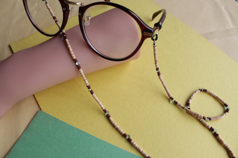 椰壳咖啡眼镜链 - 眼镜/眼镜框 - 植物．花 咖啡色