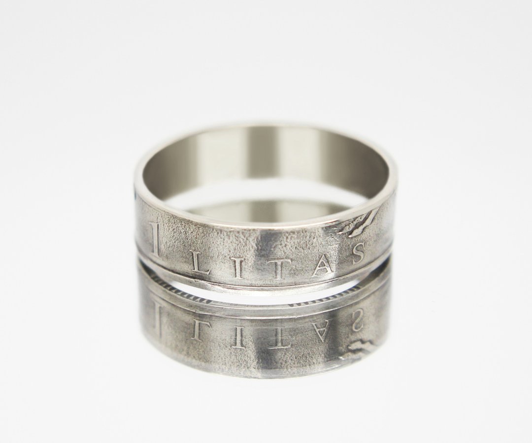 Lithuania Coin Ring 1 litas 2009 lithuanian jewelry lithuanian ring lithuania - 戒指 - 其他金属 