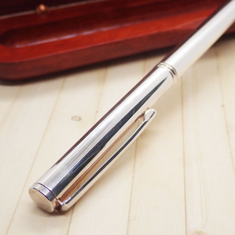 【比法一生】纯银笔(原子笔)  925纯银手作银饰 - 圆珠笔/中性笔 - 银 银色