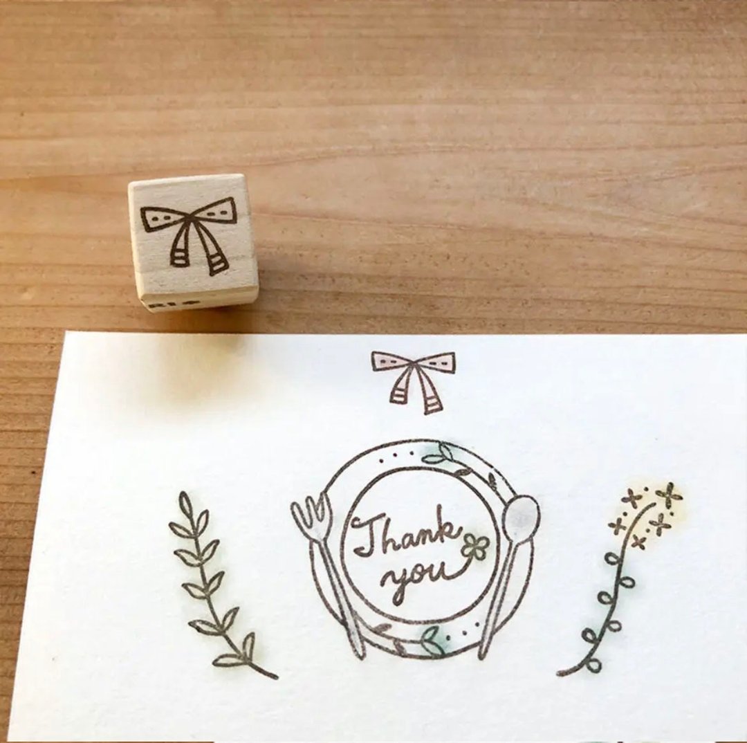 Small ribbon stamp stamp stamp - 印章/印台 - 橡胶 