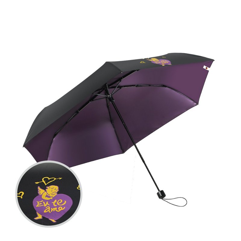 boy 轻版遮光版防晒伞(无按钮设计) - BY3029 爱神之箭 - 雨伞/雨衣 - 其他材质 紫色