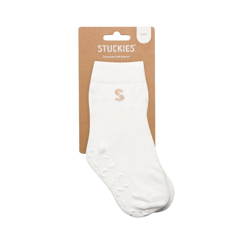 Stuckies - 婴儿防滑袜 - White - 婴儿袜子 - 棉．麻 