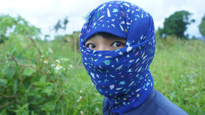 福式神兽-遨游小岛-魔术头巾 - 发带/发箍 - 聚酯纤维 