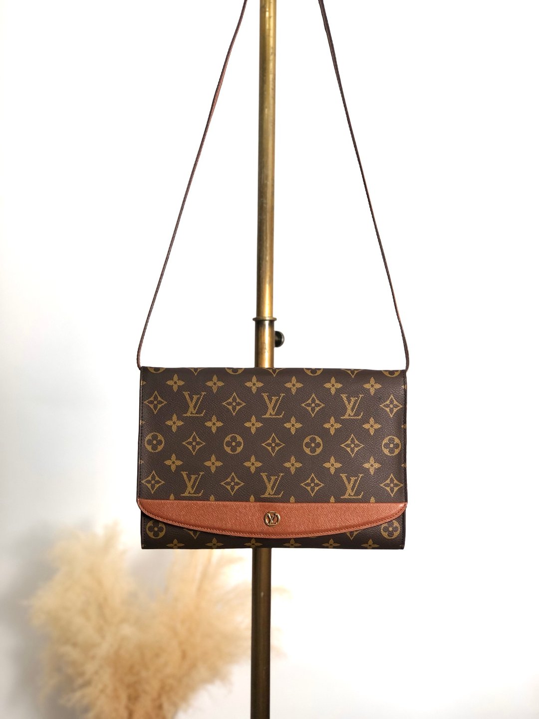 【日本直送 名牌二手包】LOUIS VUITTON 路易威登 Monogram 肩背包 棕色 PVC 皮革 M51797 djkecm - 侧背包/斜挎包 - 防水材质 咖啡色