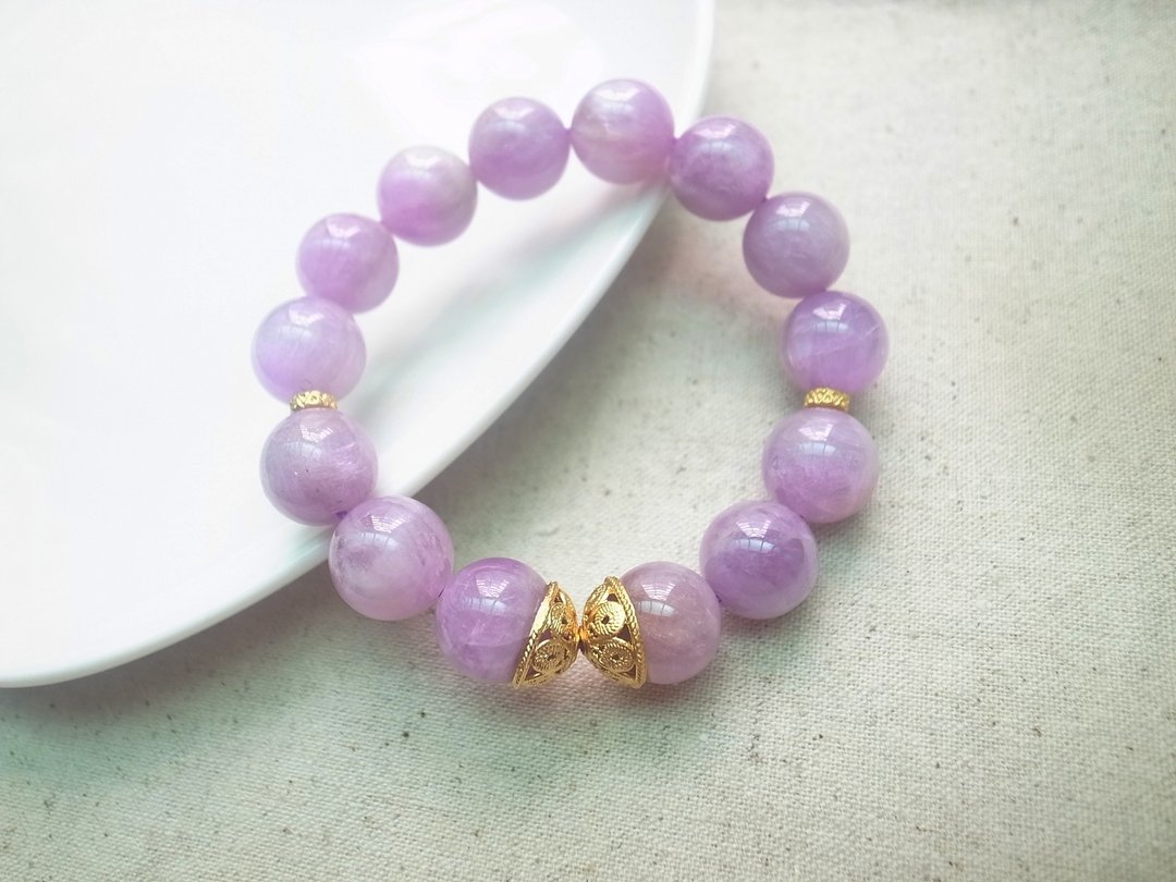 ORLI Jewelry♡♡日本贵和制作X天然紫锂辉手链♡♡天然石♡天然水晶♡♡Kunzite - 手链/手环 - 宝石 紫色