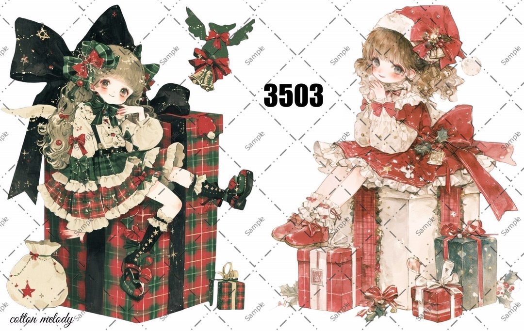 original sticker no.3503 人物贴纸 原创贴纸 原创人物贴纸 装饰贴纸 cotton melody - 贴纸 - 纸 