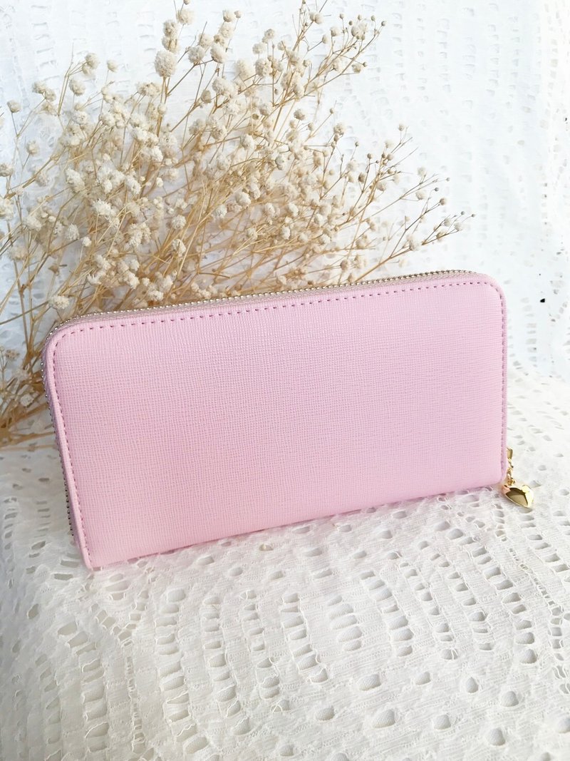 三夹层钱多多长夹 樱花粉 女友最爱 圣诞节 情人节 交换礼物 - 皮夹/钱包 - 人造皮革 粉红色