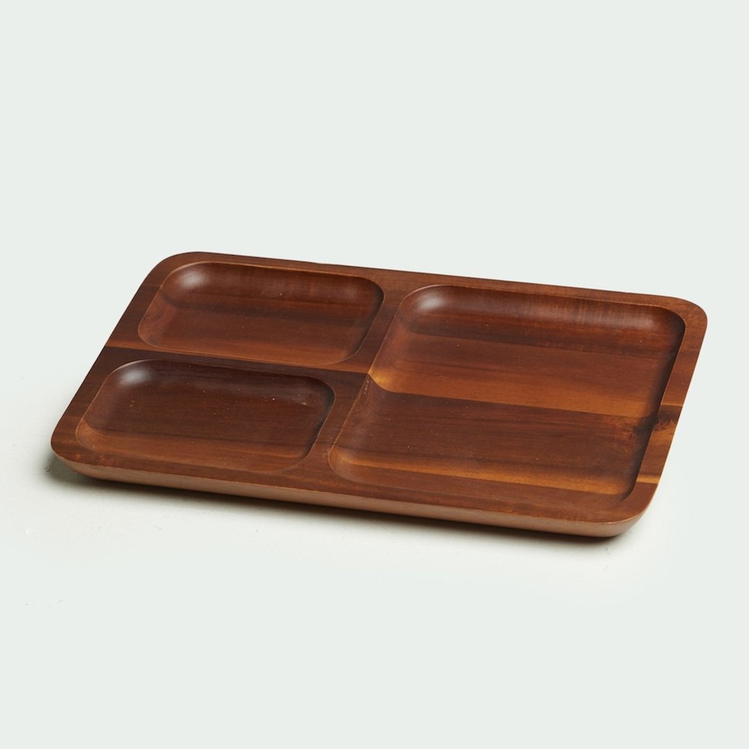 【 LUCKY WOOD】木质居家食器 - 相思木长形餐盘 - 盘子/餐盘/盘架 - 木头 