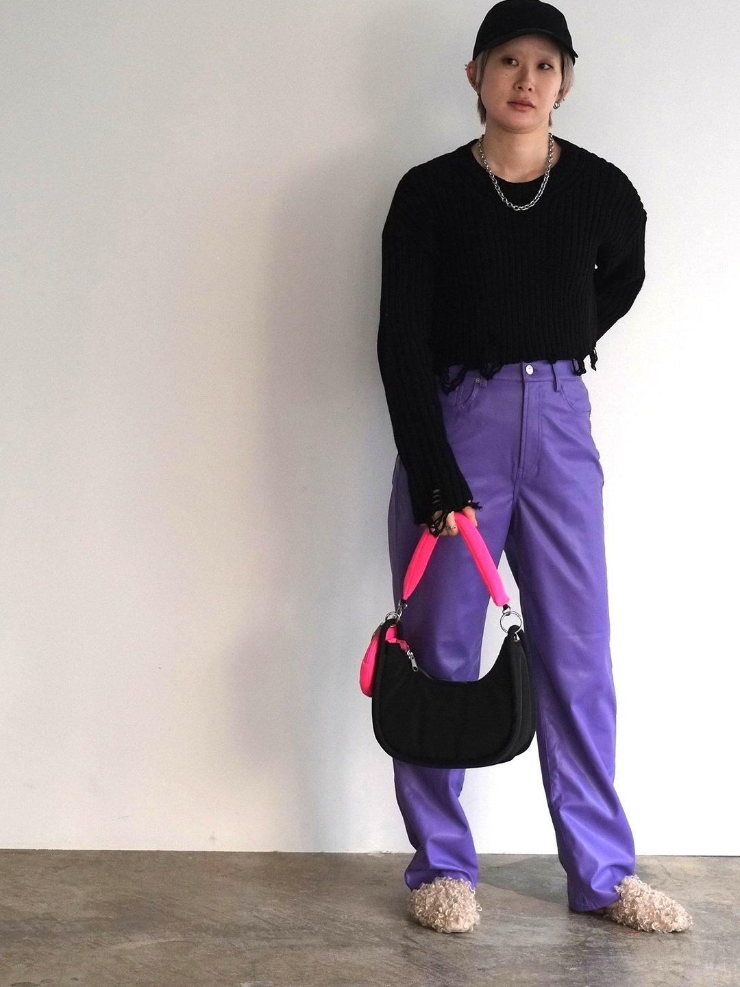 round 2WAY shoulder (C25001) 女包 - 侧背包/斜挎包 - 聚酯纤维 
