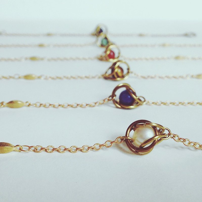 【Classical Collection】Traveler 旅人之石之二 纯手工订制款黄铜手链 - 手链/手环 - 其他金属 多色