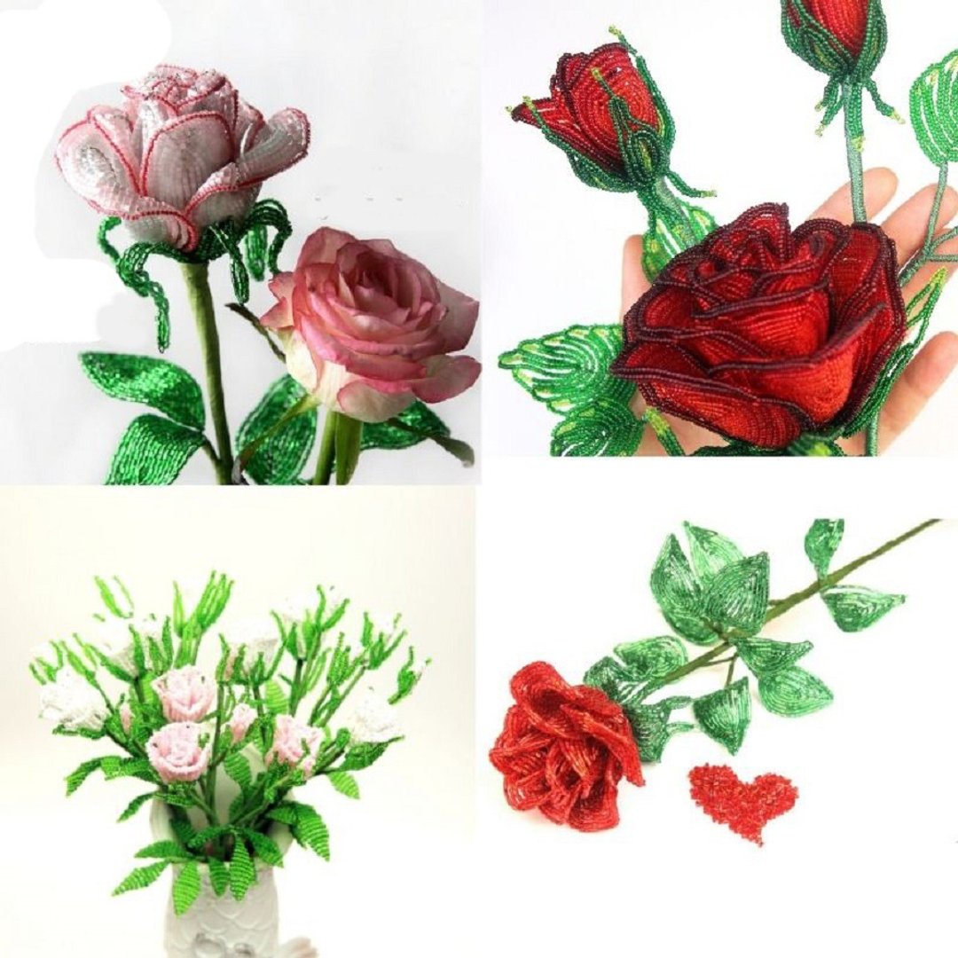 Digital Download - PDF | Beaded Flowers pattern | Roses - 手工艺教程/工具书 - 其他材质 