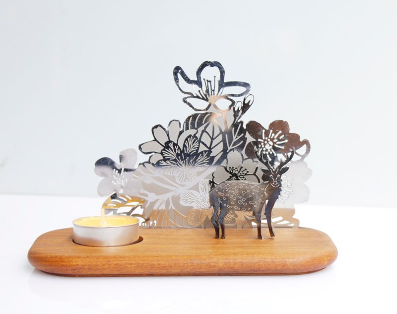 MARK TAIWAN麦麦植物园-花前月下烛台 - 香薰/精油/线香 - 木头 