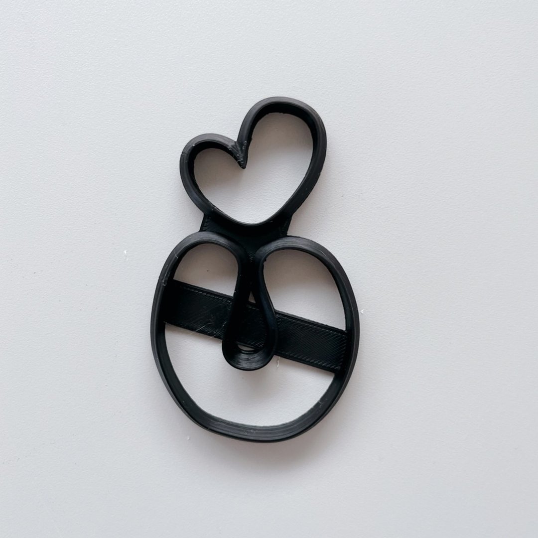 1 point // Clay cutter Polymer clay Polymer clay cutter Cookie type 3D printer D - 零件/散装材料/工具 - 塑料 黑色