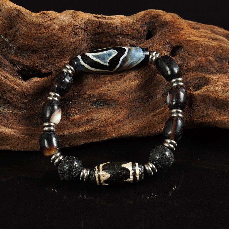 西亚3色异形珠及巴基斯坦虎牙珠手串(长度20.3厘米) - 手链/手环 - 其他材质 