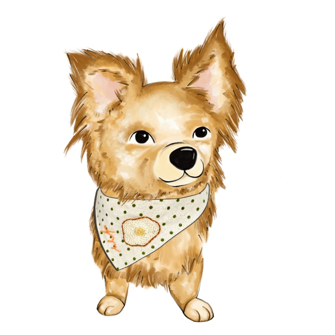 Dog Cat cotton bandana - 项圈/牵绳 - 棉 