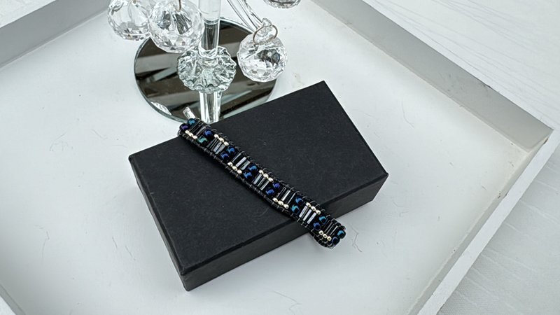 230832 miyuki 古董珠 串珠 手环 - 手链/手环 - 压克力 黑色