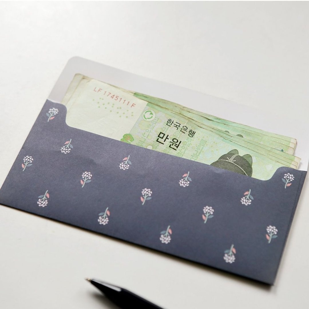 Dailylike-包装纸袋-迷人信封袋组(5入)-02 pompom,E2D41249 - 包装材料 - 真皮 蓝色