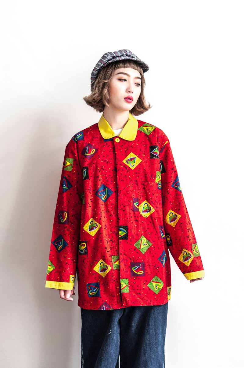 Vintage 爱心麦当劳古着中性衬衫 - 男装衬衫 - 聚酯纤维 多色