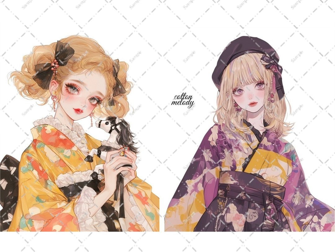 original sticker no.7826 人物贴纸 原创贴纸 人物贴纸 女孩贴纸 原创人物贴纸 - 贴纸 - 纸 