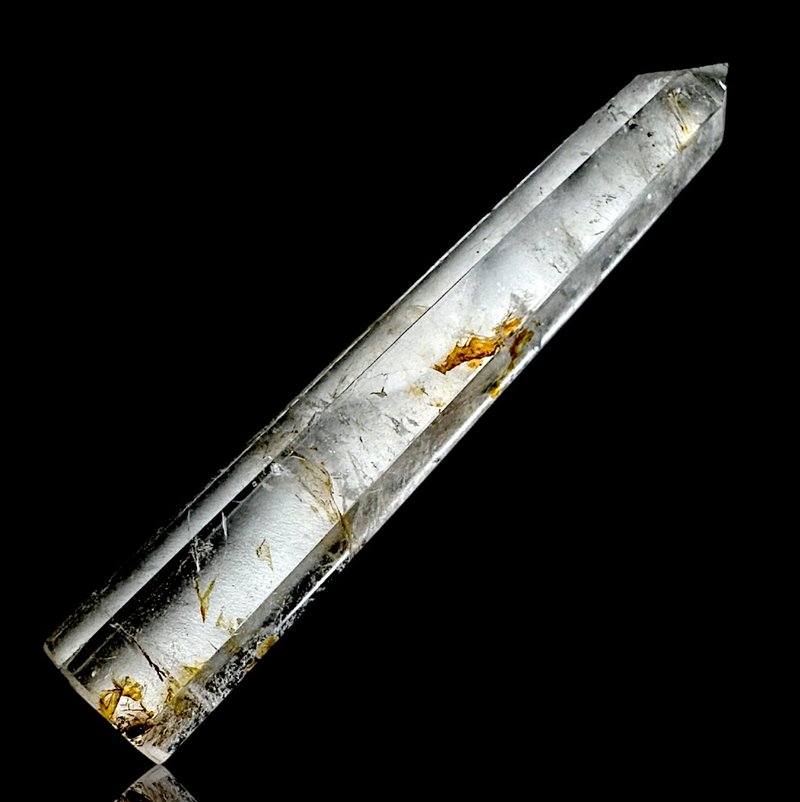 白水晶 激光水晶柱 瘦长透亮 棱线清晰 雷射柱 天然白水晶 激光柱 - 摆饰 - 水晶 透明