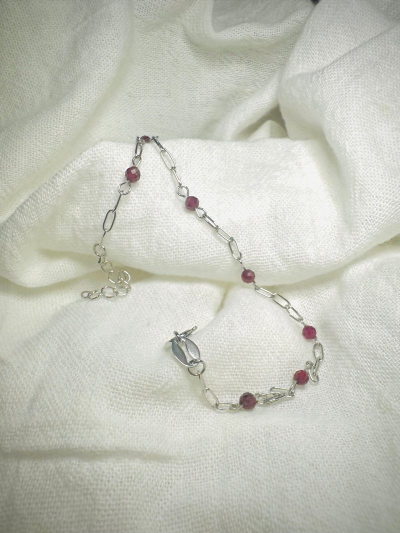 水晶系列 - 石榴石切面珠手链 - 手链/手环 - 水晶 红色