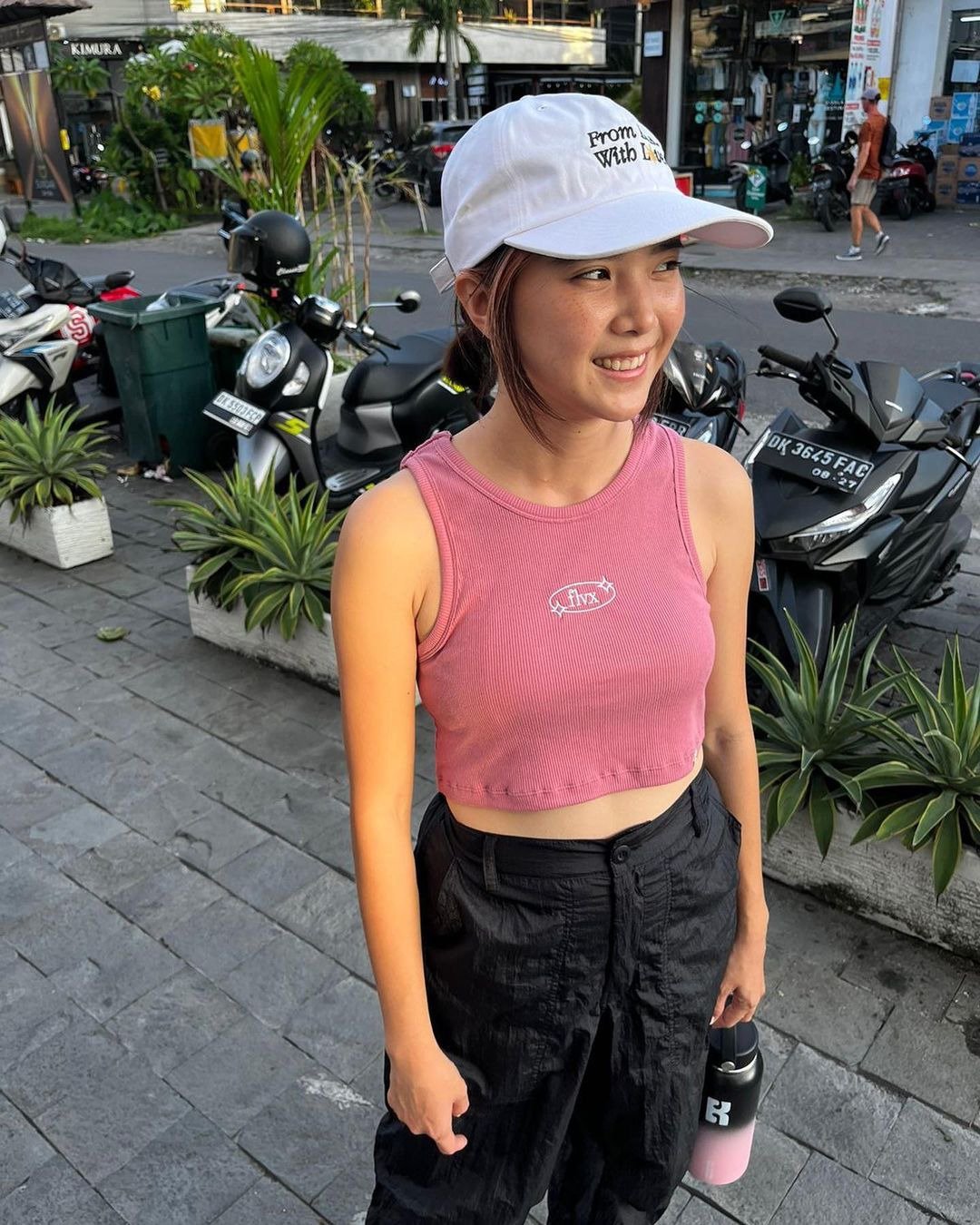 Twinkle Crop Top 短版背心 - 粉色 - 女装背心 - 棉．麻 粉红色