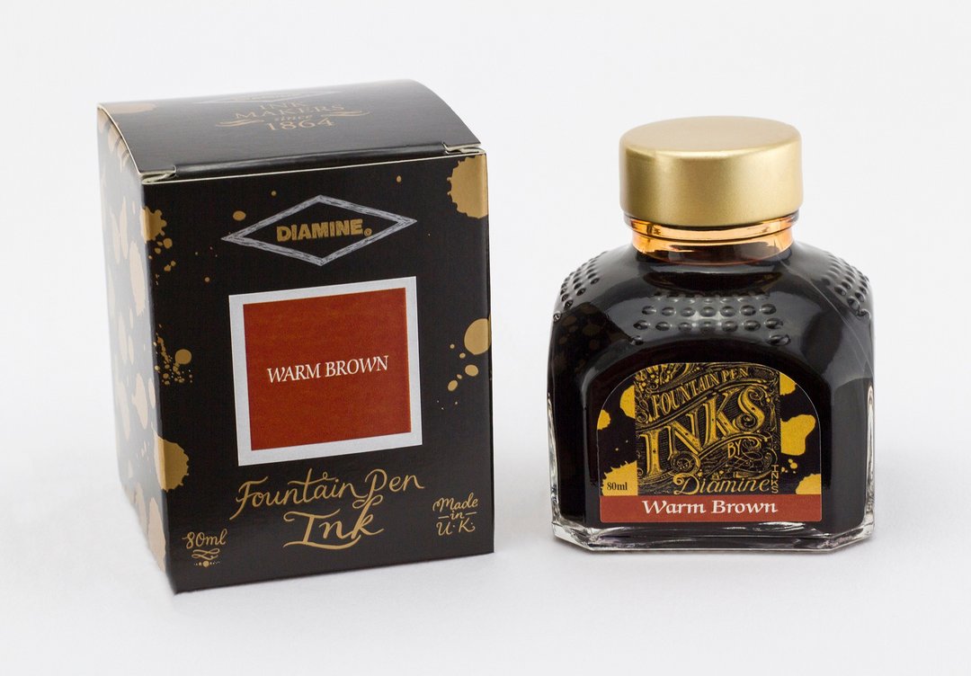 Diamine 暖棕色钢笔墨水 - 墨水 - 玻璃 咖啡色
