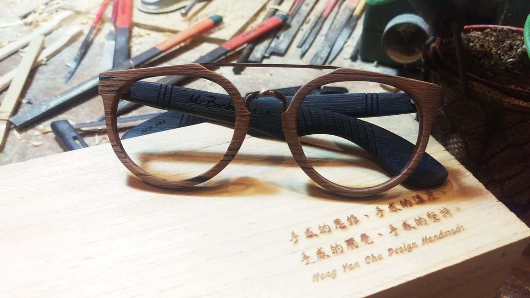 台湾手工眼镜【MB老爷】系列 ­独家专利 手感工艺美学­之行动艺术品 - 眼镜/眼镜框 - 竹 咖啡色