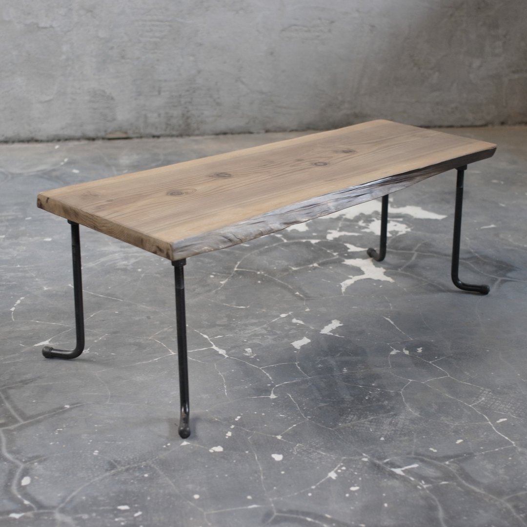 wood iron table 33*91*39 - 餐桌/书桌 - 木头 咖啡色