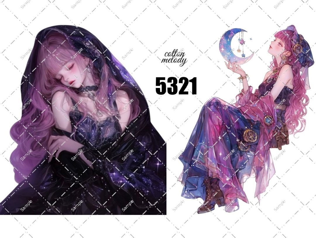 original sticker no.5321 人物贴纸 原创贴纸 原创人物贴纸 装饰贴纸 cotton melody - 贴纸 - 纸 