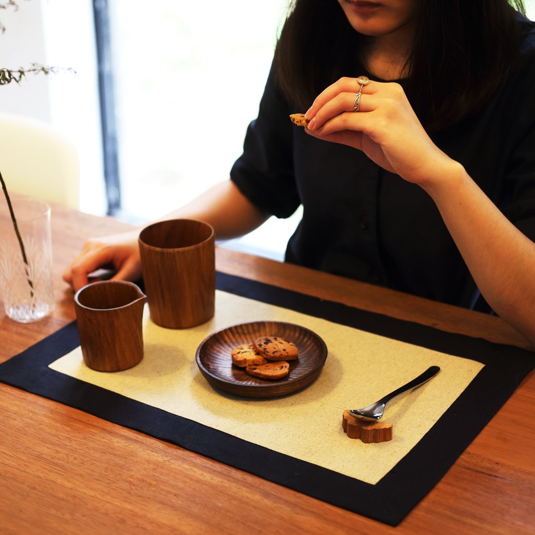 {弦•生活器物 } 餐垫 手工麻质餐垫 日系风格餐垫 - 餐垫/桌巾 - 棉 蓝色