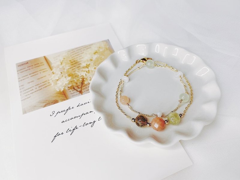 沐日 || 绿发晶 粉晶 茶晶 招财事业款水晶手链 - 手链/手环 - 水晶 多色