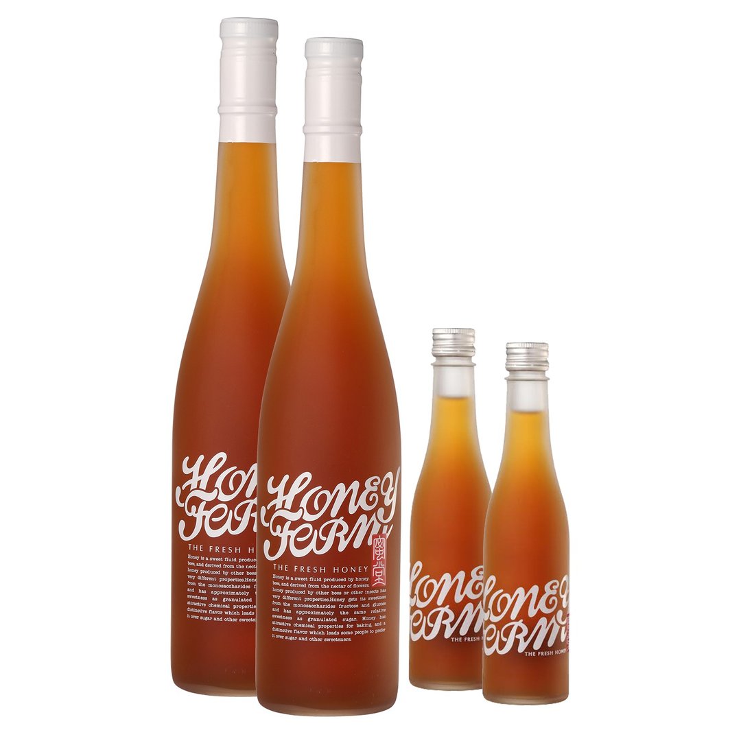 【组合/包邮】龙眼蜂蜜醋600ml 2瓶+120ml 2瓶 (一组共两大两小) - 醋/水果醋 - 玻璃 咖啡色