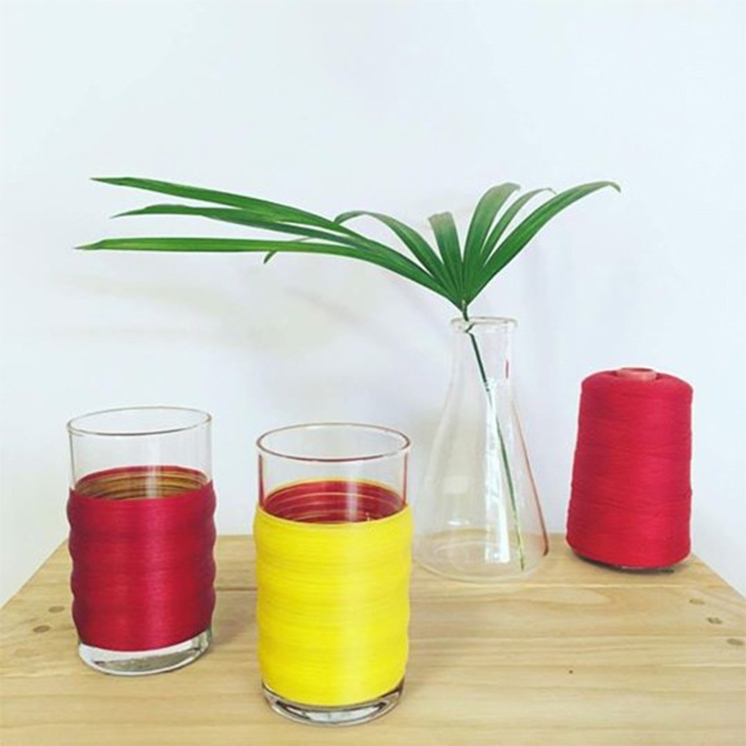 线加工 PUNNDLE 线水杯 鸿旺双囍 螺纹款 - 茶具/茶杯 - 玻璃 红色