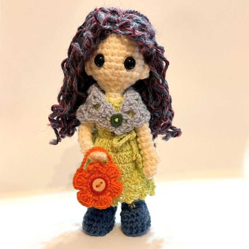 迷你花朵娃娃提包/斜背包 | 钩针娃娃配件 英文PDF图解 - 手工艺教程/工具书 - 其他材质 