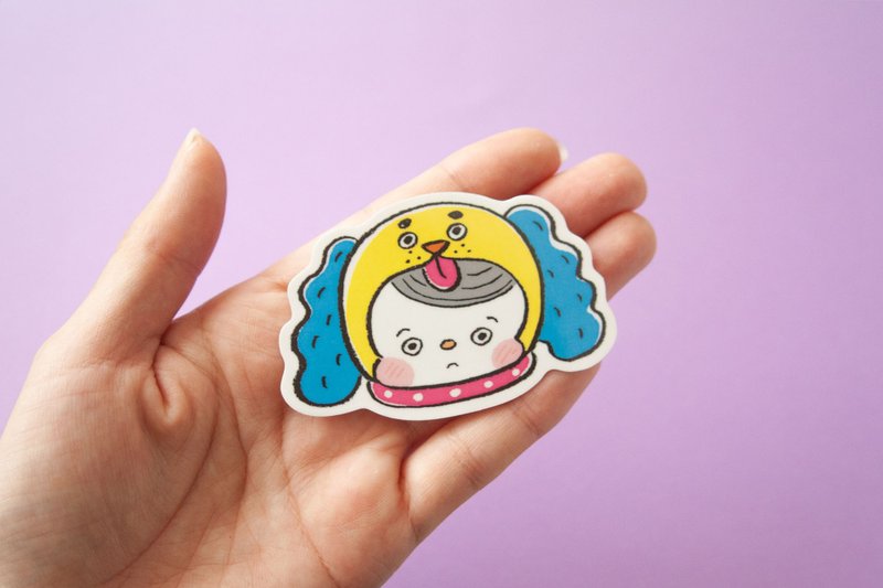 Cosplay Kids Sticker-dog Murata Erie Collaboration - 贴纸 - 纸 黄色