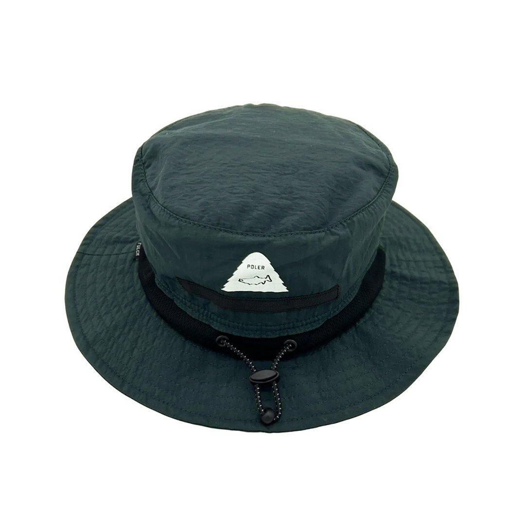 Poler x Tonedtrout StreamR Packable Hat 可收纳渔夫帽 / 蓝绿 - 帽子 - 尼龙 绿色