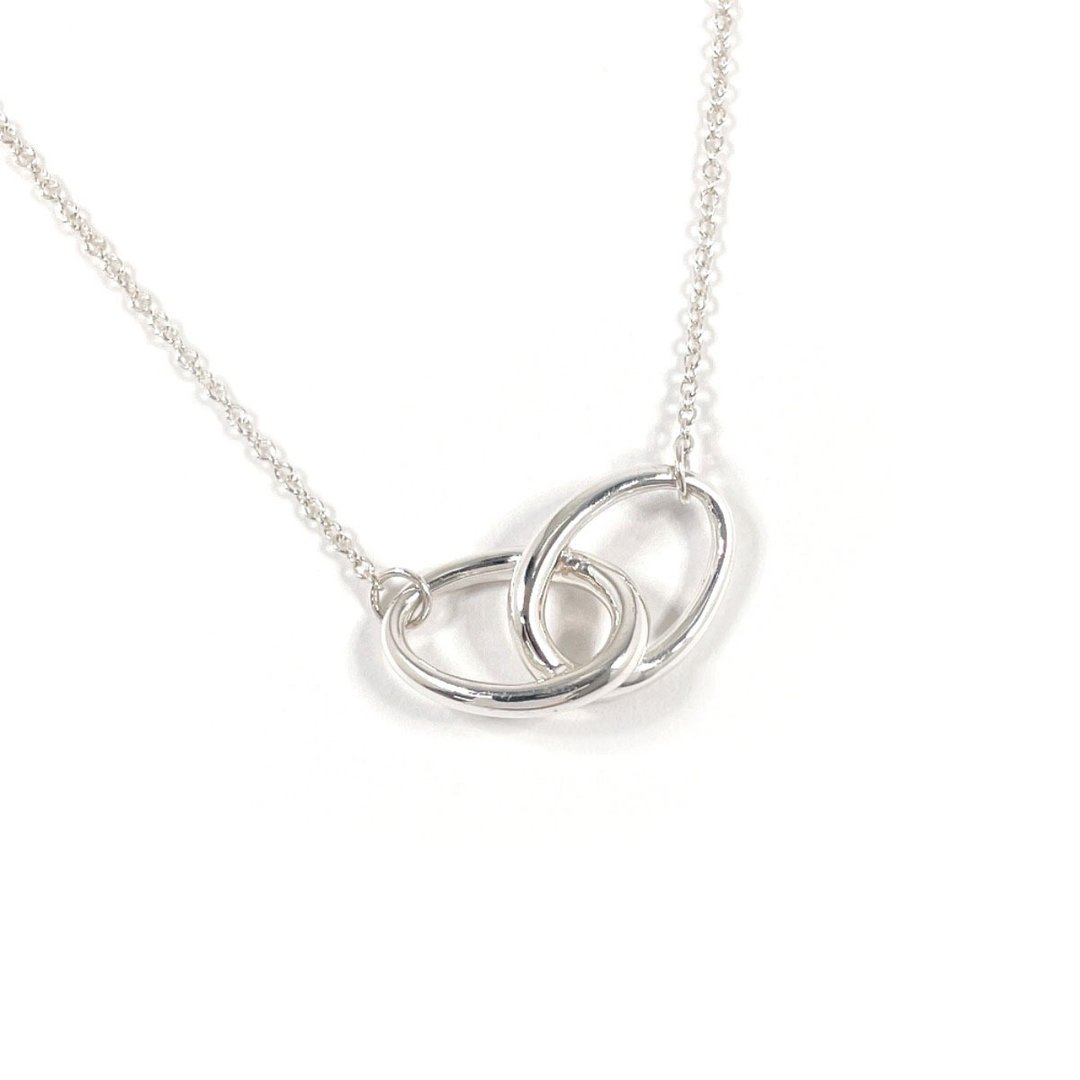 【日本直送．二手美品】蒂芙尼 TIFFANY&Co. 项链 双环 艾尔莎·佩瑞蒂 银 925 精品 已抛光处理 - 项链 - 纯银 银色
