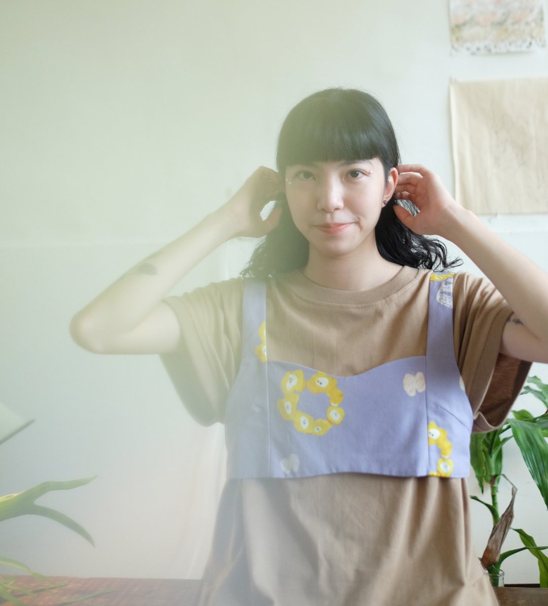 躺成一圈│ 小背心 - 女装背心 - 棉．麻 紫色