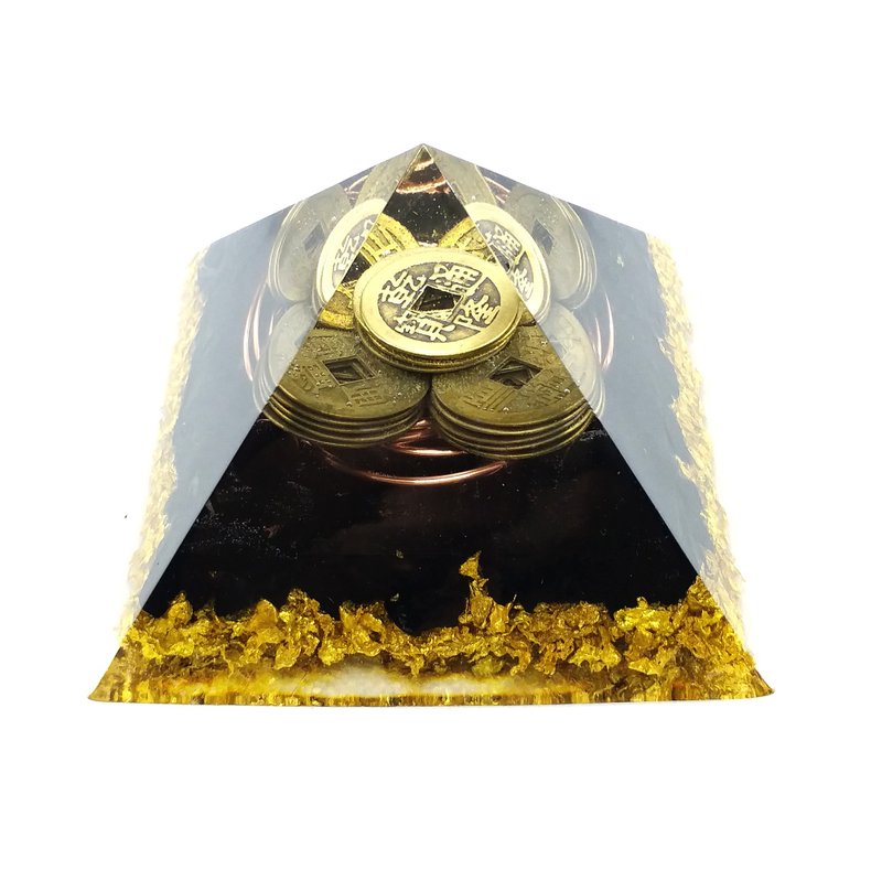 【宇能奥岗】五帝钱, 黑碧玺, 避煞防负能 ,风水 - 摆饰 - 水晶 黑色