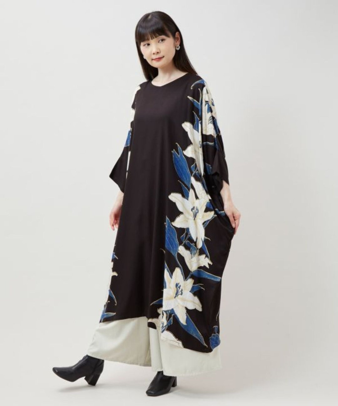 【热门预购】百合花图案洋装 (三色) 7IA-5303 - 洋装/连衣裙 - 棉 