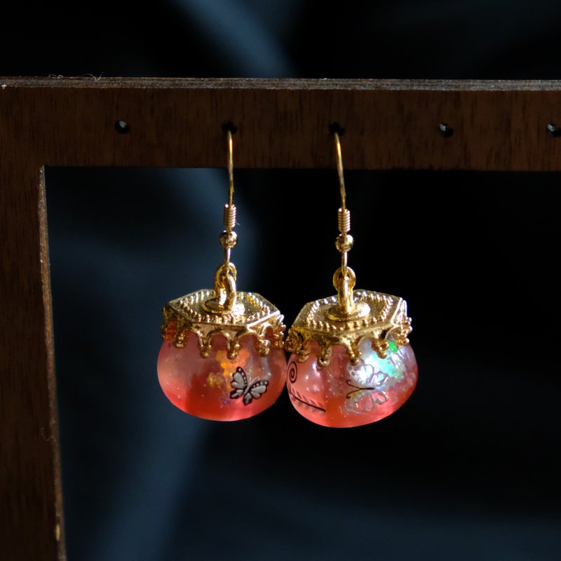 【実る】Ripen Fruit - Silver Earrings by  ETPLANT - 耳环/耳夹 - 纯银 红色