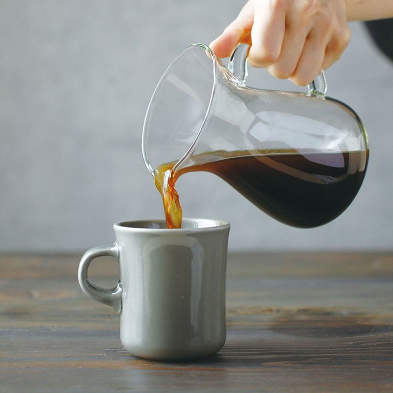 独家 -【超值杯壶】KINTO SCS马克杯玻璃咖啡壶组 - 其他杯子 - 瓷 灰色